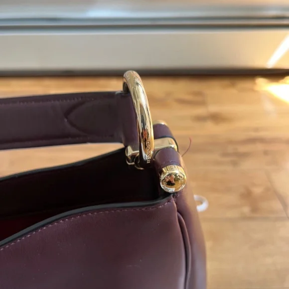 Coach Nomad Hobo Glove Tanned Leather Oxblood - Picture 5 of 12